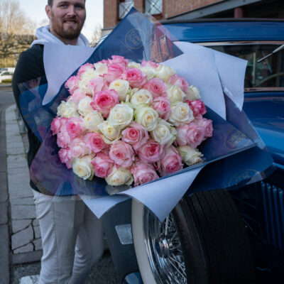 Bouquet de Roses Blanches et Roses "   "