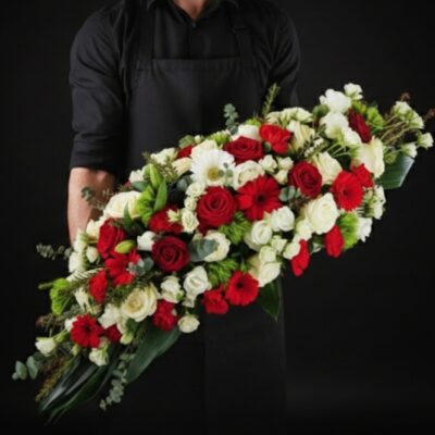 Dessus de Cercueil "Hommage Passion" de chez Escapade Florale à Roncq et Wervicq-Sud